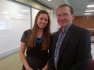Yours truly, with Katie Elliot. Project Coordinator at the Nordik Institute in Sault Ste. Marie ON